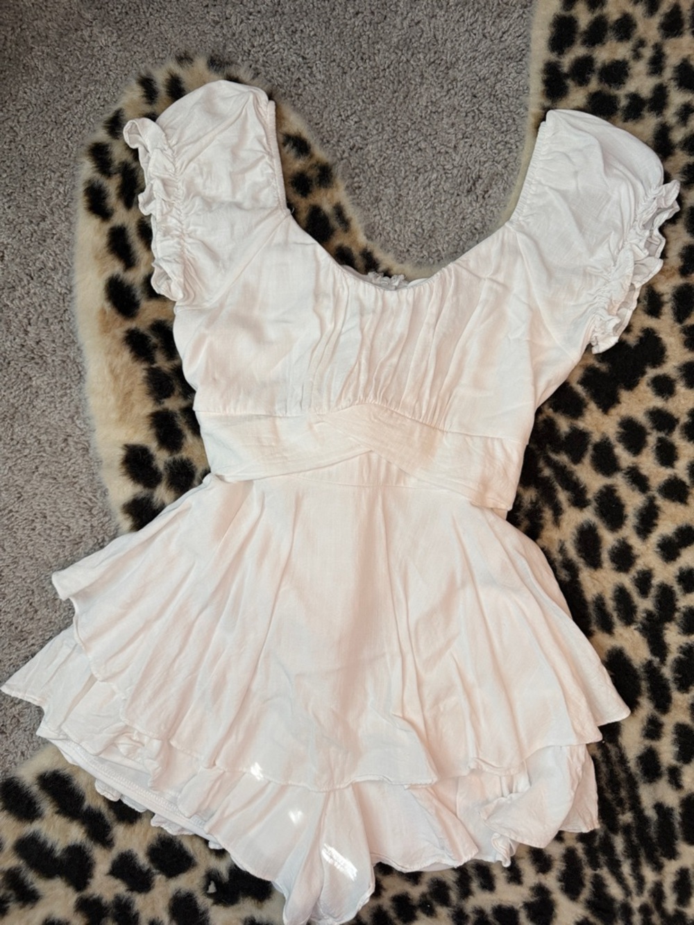 Altar'd State Ivory Ruffle Detail Top - Picture 2 of 4